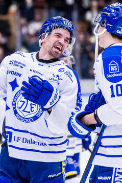Leksands Eddie Larsson jublar