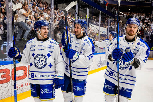 Leksands Matt Caito och Max Veronneau och Lucas Elvenes