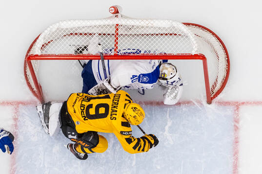 Skellefteås Martins Dzierkals och Leksands målvakt Mantas