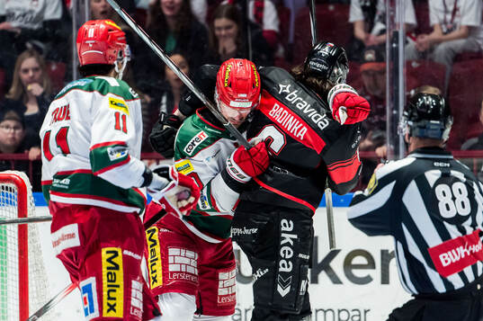 Modos Alexander True och Malmö Redhawks Dominik Badinka