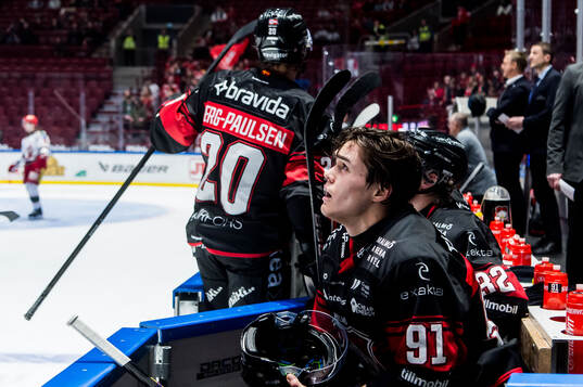 Malmö Redhawks Axel Sundberg deppar