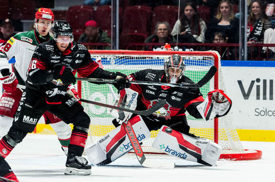 Modos Johan Södergran och Malmö Redhawks Matias Lassen