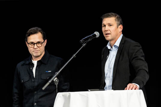 Peter Svanberg, sportchef för damlaget och Hannes Stiller,