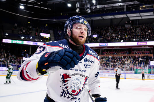 Linköpings Robin Kovacs jublar