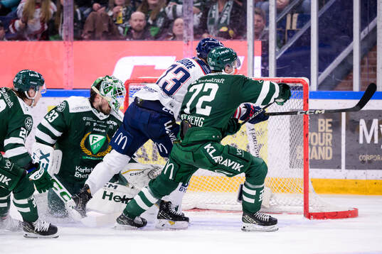 Färjestads målvakt Maxime Lagacé och Linköpings