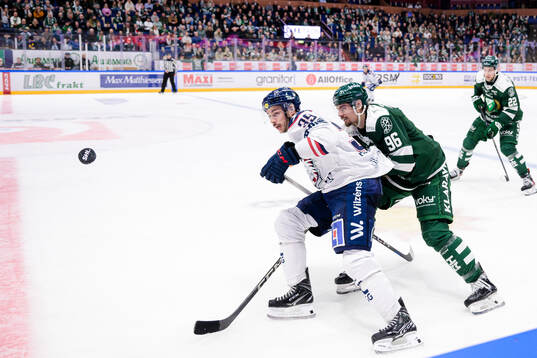 Linköpings målvakt Adam Werner och Färjestads David