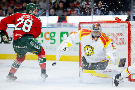 Frölundas Viktor Nörringer med ett avslut som Brynäs