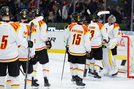 Brynäs spelare jublar