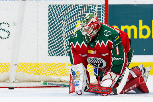 Frölundas målvakt Lars Johansson deppar