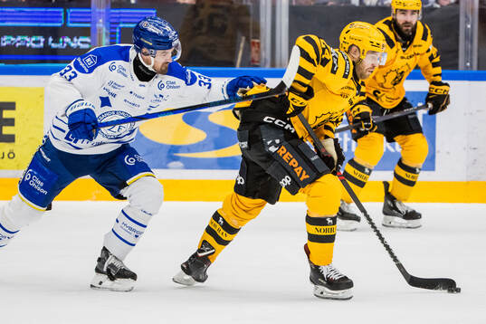 Leksands Eddie Larsson och Skellefteås Oscar Lindberg