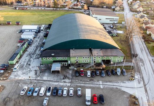 Exteriör vy över Dackehallen