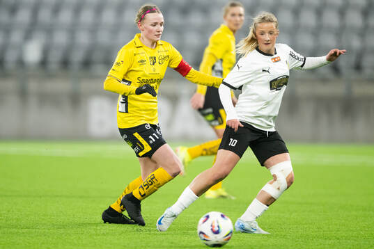 Elfsborgs Leann Nyström och Häckens Emilia Migas
