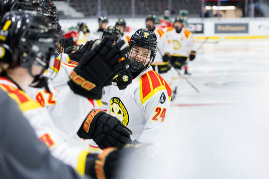 Brynäs Sara Cajanova jublar