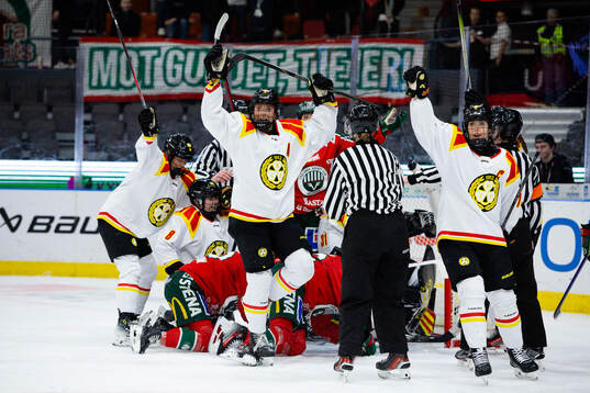 Brynäs spelare jublar