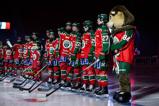 Frölundas spelare på line up