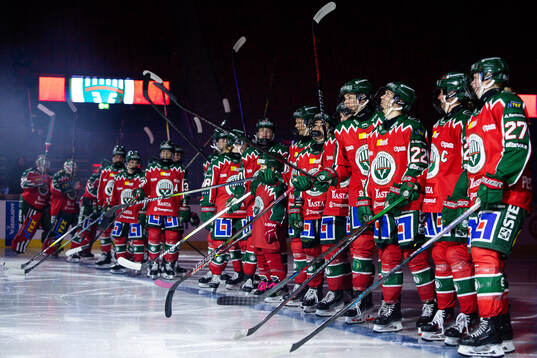 Frölundas spelare på line up