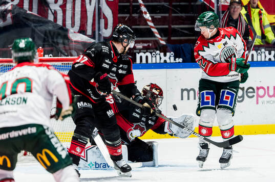 Malmö Redhawks Johan Ivarsson och Daniel Marmenlind och