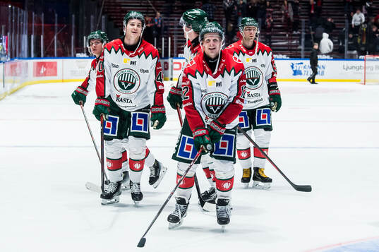 Frölundas Max Friberg jublar