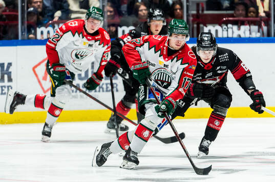 Frölundas Isac Born och Malmö Redhawks Dominik Badinka