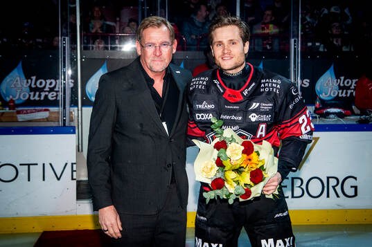 Christoffer Forsberg hyllades som Malmö Redhawks meste