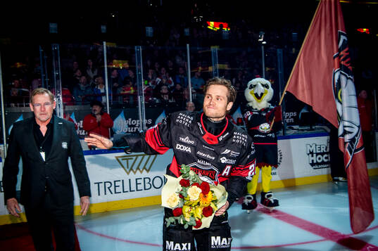 Christoffer Forsberg hyllades som Malmö Redhawks meste
