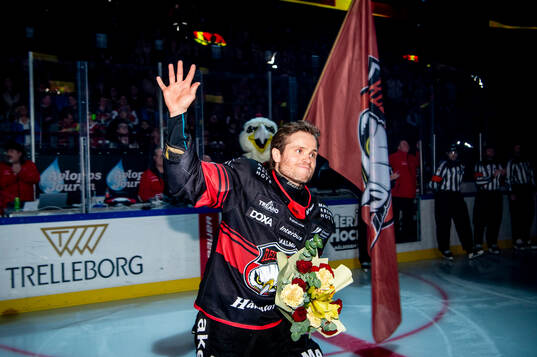 Christoffer Forsberg hyllades som Malmö Redhawks meste