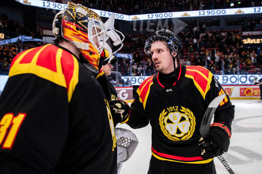 Brynäs Johannes Kinnvall jublar