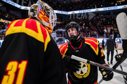 Brynäs Leo Sundqvist jublar