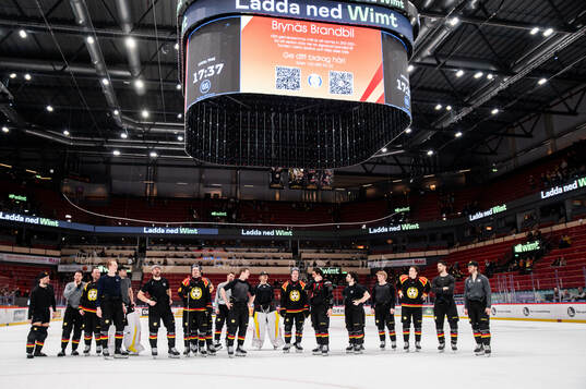 Brynäs spelare jublar