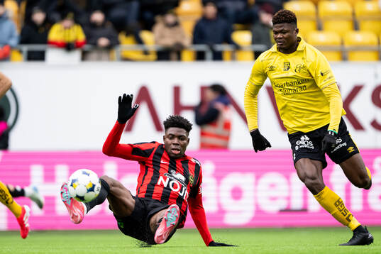 Brommapojkarnas Ezekiel Alladoh och Elfsborgs Terry Yegbe