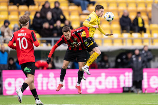 Brommapojkarnas Victor Lind och Elfsborgs Jens Jakob Dyhr