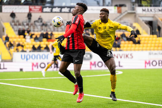 Brommapojkarnas Ezekiel Alladoh och Elfsborgs Terry Yegbe