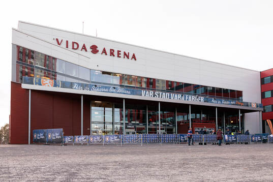 Exteriör vy av Vida arena