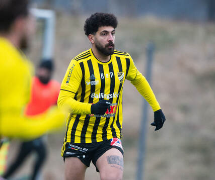 IFK Hässleholms Waseem Jafleh i träningsmatchen mellan