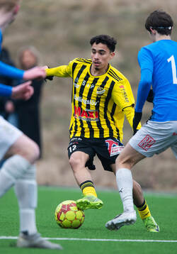 IFK Hässleholms Zeidan Sala i träningsmatchen mellan IFK
