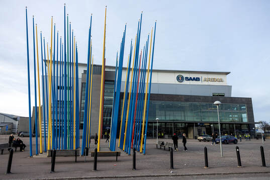 Exteriör vy av Saab Arena