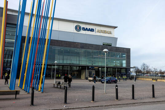 Exteriör vy av Saab Arena