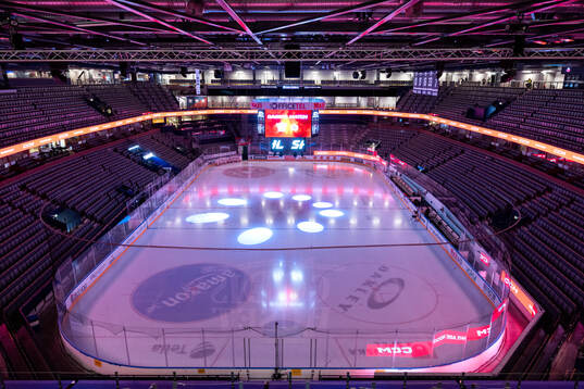Interiör vy av Saab Arena