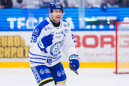 Leksands Justin Glenn Kloos jublar