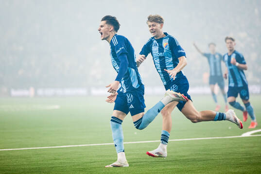Djurgårdens Nino Zugelj jublar