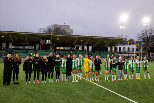Hammarbys spelare jublar
