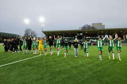 Hammarbys spelare jublar