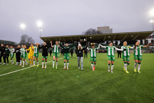 Hammarbys spelare jublar