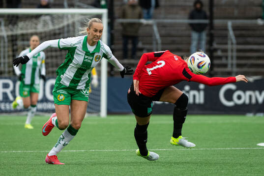 Hammarbys Ellen Wangerheim och Brommapojkarnas Amanda Wulff