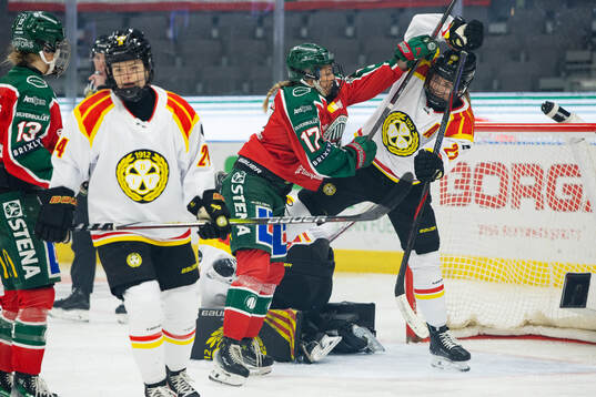 Frölundas Sofie Lundin och Brynäs Hanna Thuvik