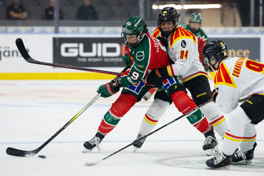 Frölundas Alva Johnsson och Brynäs Fanni Garát Gasparics