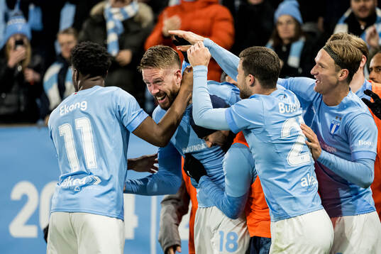 Malmö FFs Pontus Jansson jublar