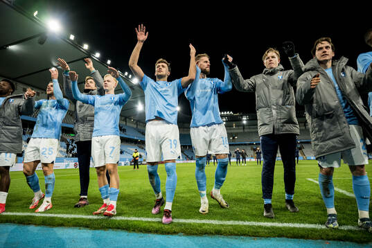 Malmö FFs Otto Rosengren, Colin Rösler och Pontus Jansson