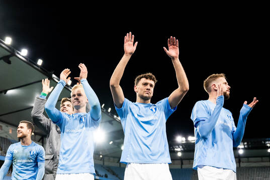Malmö FFs Otto Rosengren, Colin Rösler och Pontus Jansson