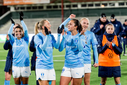 Malmö FFs spelare jublar
